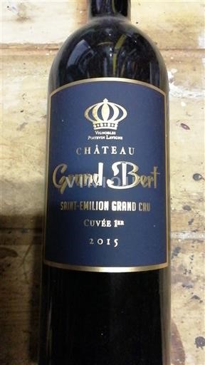 Burdeos Saint-Émilion Gran Cru Château Grand Bert 1er 2015