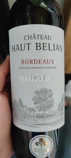 Burdeos Bordeaux Château Hautbélian 2022