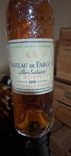 Bordeaux Sauternes Château Fargues 1998