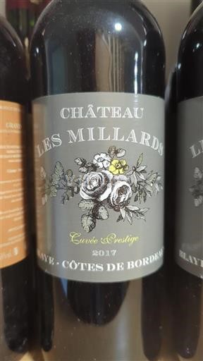 Burdeos Blaye-Côtes de Burdeos Château Les Millards Prestige 2017
