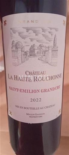 Bordeaux Saint-Émilion Grand Cru Château La Haute Rouchonne 2022