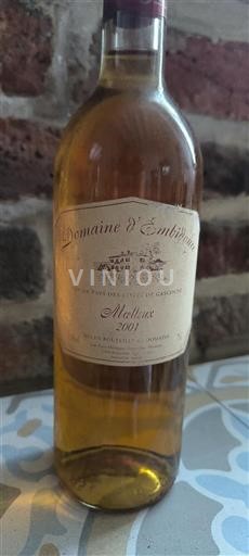 Sudoeste Côtes de Gascogne Domaine D’embiroue Moelleux 2001