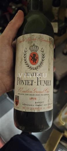 Bordeaux Saint-Émilion Grand Cru Grand Cru Château Pontetfumet 1978