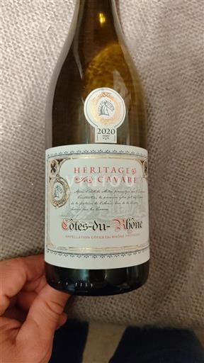 Valle del Ródano Côtes del Ródano Héritage Cavare 2020