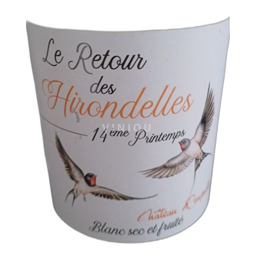 Burdeos Barsac Château Rouquette Le Retour des Hirondelles 14ème Printemps Sin añada
