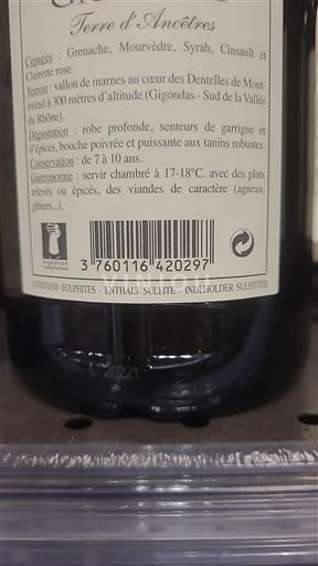 Valle del Ródano Côtes del Ródano Terre D’ancêtres Sin añada