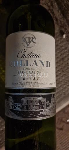 Vin Blanc sec Rolland 2015 France Bordeaux AOC