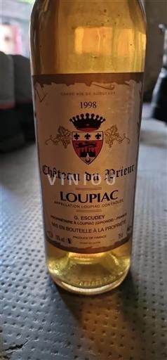 Bordeaux Loupiac Château Prieur 1998
