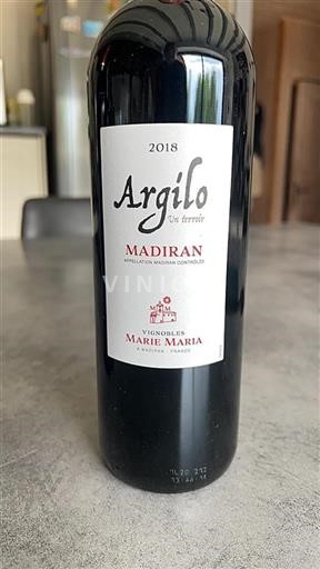 Southwest Madiran Vignobles Marie Maria Argilo 2018