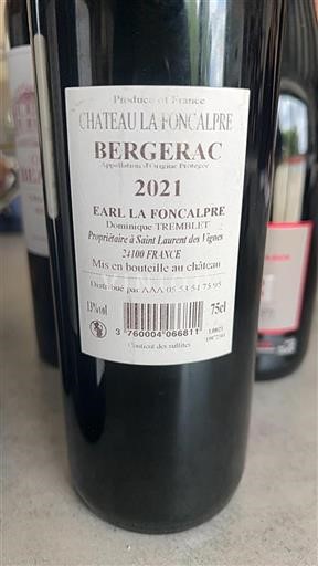 Lounais-Ranska Bergerac Château La Foncalpre 2021
