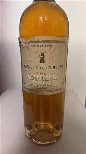 Vin Rosé sec Réservée Domaine Des Aspras 1997 France Provence Côtes-de-provence AOC
