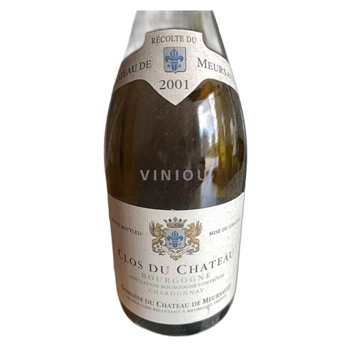 Vin Blanc sec Clos du Château Domaine De Meursault 2001 France Bourgogne Meursault AOC