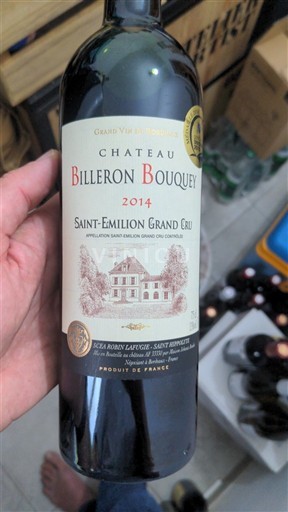Bordeaux Saint-Émilion Grand Cru Grand Cru Château Billeron Bouquey 2014