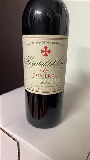 Bordeaux Pomerol L'hospitalet De Gazin 2002