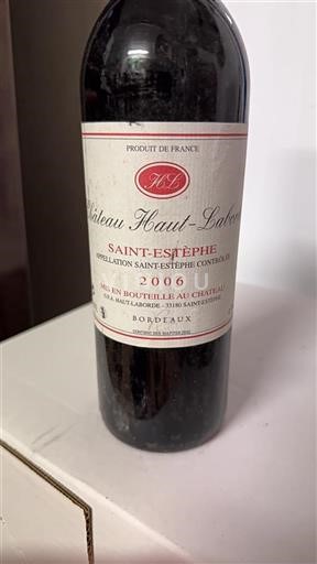 Bordéus Saint-Estèphe Château Hautlaborde 2006