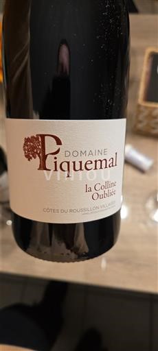 Roussillon Côtes du Roussillon Villages Domaine Piquemal la Colline Oubliée 2022