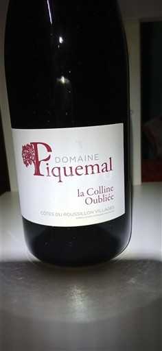 Roussillon Côtes du Roussillon Villages Domaine Piquemal la Colline Oubliée 2022