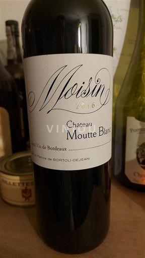Burdeos Bordeaux superior Château Moutte Blanc Moisin 2016