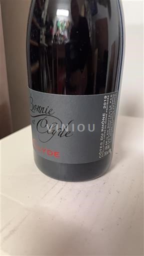 Vin Rouge sec Bonnie Et Clyde 2019 France Vallée du Rhône Côtes-du-rhône AOC