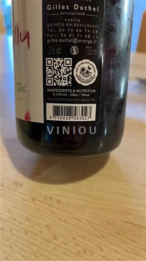 Beaujolais Chiroubles Gilles Duthel Chiroubles 2024