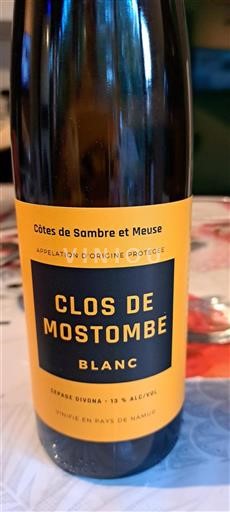 Wallonie Côtes de Sambre et Meuse Clos De Mostombe 2022