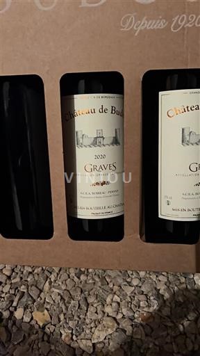 Вина Rouge sec Château Budos 2020 Francuska Bordo Гравес AOC