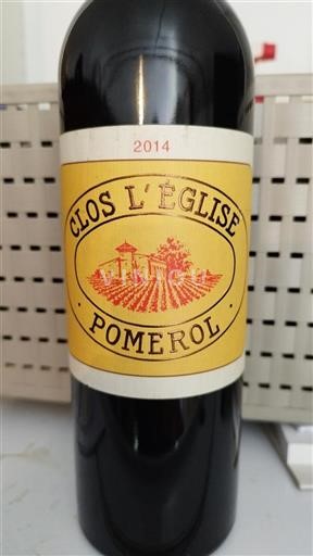 Bordeaux Pomerol Clos L'église 2014