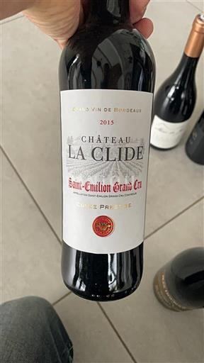 Viner Rouge sec Cuvée Prestige Château La Clide 2015 Frankrike Bordeaux Saint-Émilion Grand Cru AOC Grand Cru