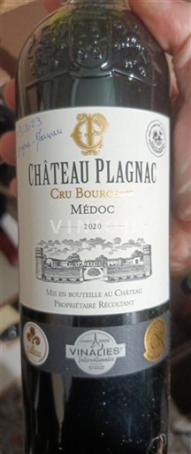 Bordeaux Médoc Château Plagnac 2020