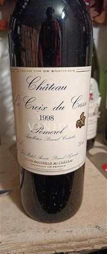Bordeaux Pomerol La Croix Du Casse 1998