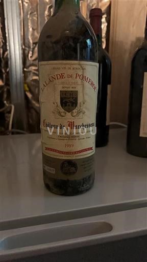 Bordeaux Lalande-de-pomerol Château Marchesseau 1989