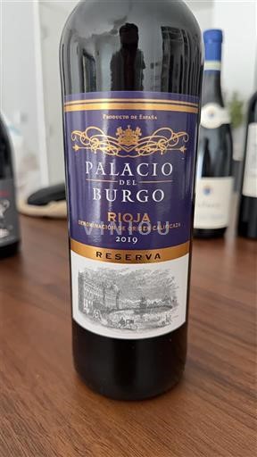 La Rioja Rioja Palacio Del Burgo Reserva 2019