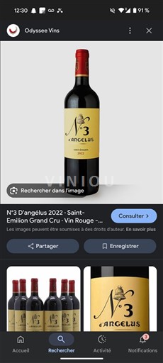 Bordeaux Saint-Émilion Grand Cru Grand Cru Château Angélus N°3 d'Angélus 2022