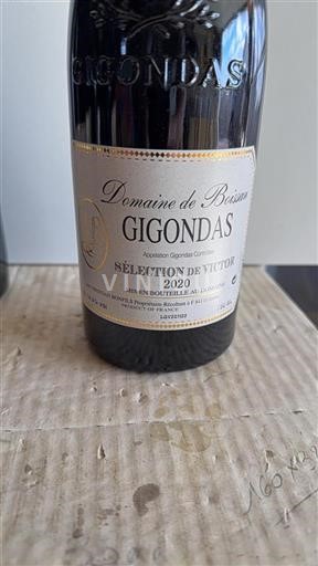 Vin Rouge sec Sélection de Victor Domaine Boissan 2020 France Vallée du Rhône Gigondas AOC
