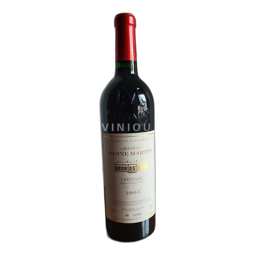 Vin Rouge sec Château Moine Martin 2005 France Bordeaux Fronsac AOC