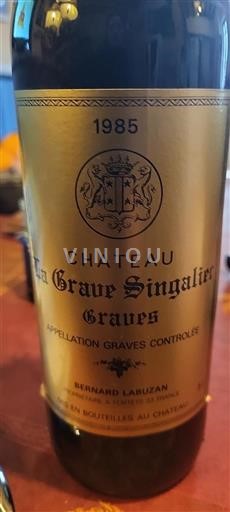 Bordeaux Graves Château La Grave Singalier 1985