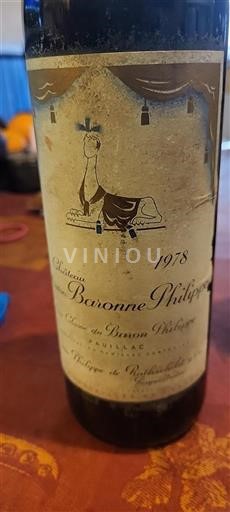 Burdeos Pauillac Grand Cru Baronne Philippe Réserve Exclusive du Baron Philippe 1978