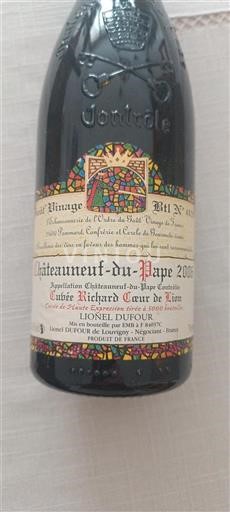 Rhône-dalen Châteauneuf-du-Pape Lionel Dufour Richard Cœur de Lion 2006