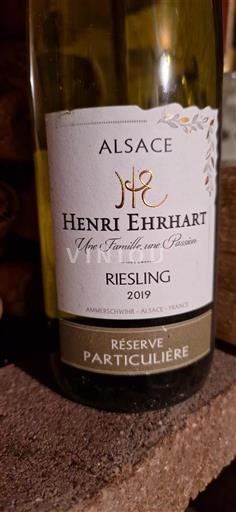Vin Blanc sec Réserve Particulière Henri Ehrhart 2019 France Alsace Vin de France