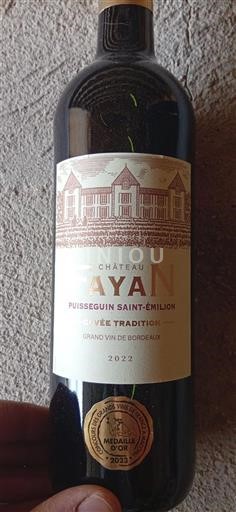 Bordéus Puisseguin-saint-émilion Château Fayan Tradition 2022