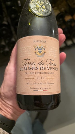 Rhônedalen Beaumes de Venise Rhoneas Terres du Trias 2016