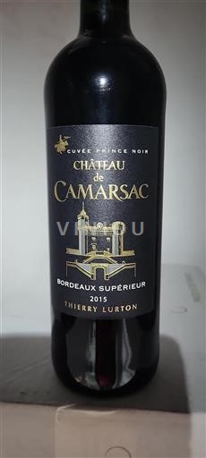 Bordeaux Bordeaux Supérieur Château Camarsac Prince Noir 2015