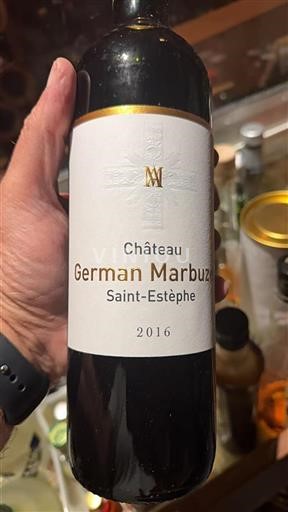 Bordeaux Saint-Estèphe Grand Cru German Marbuzet 2016