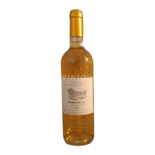 Vin Blanc moelleux Domaine Haut-rauly 2020 France Sud-Ouest Monbazillac AOC