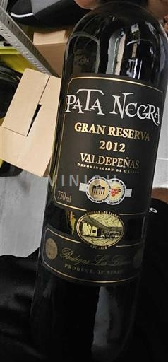 Castilla-La Mancha Valdepeñas Pata Negra Gran Reserva 2012