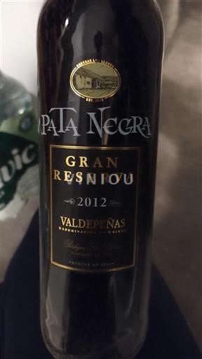 Castilla-La Mancha Valdepeñas Pata Negra Gran Reserva 2012