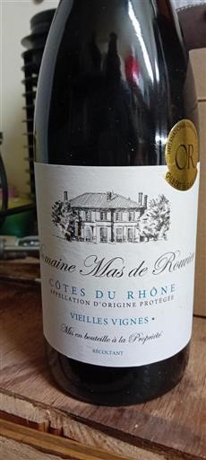 Valle del Ródano Côtes del Ródano Domaine Mas De Rouviere Vieilles Vignes Sin añada