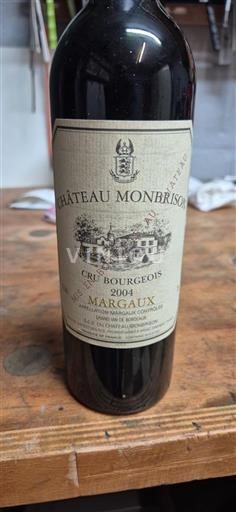 Bordeaux Margaux Cru Bourgeois Château Monbrison 2004
