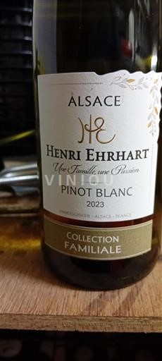 Vin Blanc sec Collection Familiale Henri Ehrhart 2023 France Alsace Vin de France