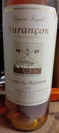 Sud-Ovest Jurançon Viguerie Royale du Baptême 2003